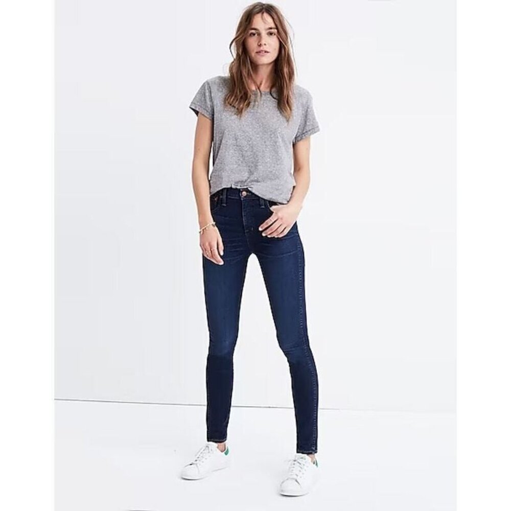 MADEWELL Womens 25 Dark Wash 10" High-Rise Skinny Denim JEANS G7391 EUC
